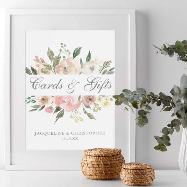 Póster Elegantes tarjetas y regalos de matrimonio floral  (Subido por el creador)