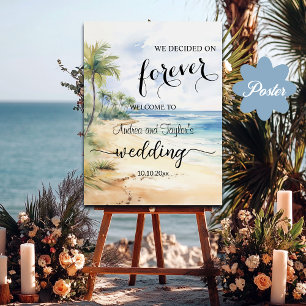 Póster Elegimos Forever Elegant Bienvenida de Boda