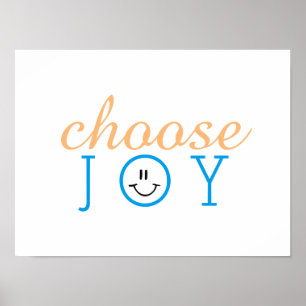 Póster Elegir joy feliz cara