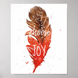Póster Elegir joy // plumas acuáticas