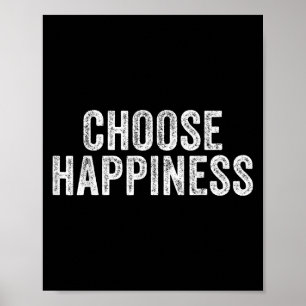 Póster Elegir la felicidad Feliz Inspiración Motivadora V