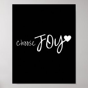 Póster Elegir motivación Inspiradora del corazón de alegr