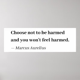 Póster Elegir no ser perjudicado - Cita estoica
