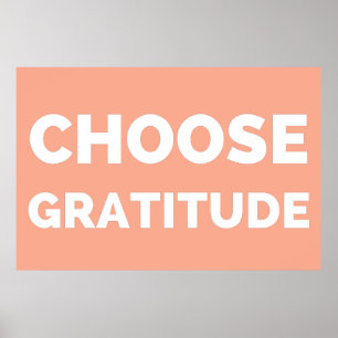 Póster Elegir Poster de gratitud - Inspirador