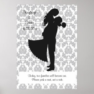 Póster Elegir un asiento, no un asiento Boda lateral