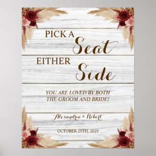 Póster Elegir un asiento no un Poster Boda de Grass Side 