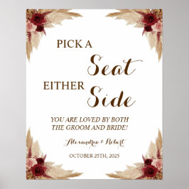 Póster Elegir un asiento no un Poster Boda de Grass Side 