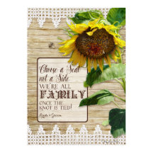 Elegir un asiento no un Rótulo Boda de la familia 