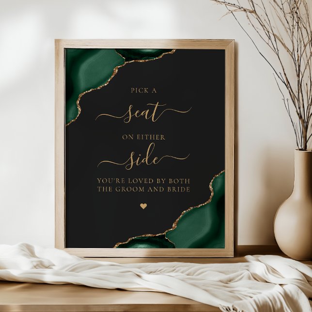 Póster Elegir un Boda dorado oscuro del Agate verde esmer (Subido por el creador)