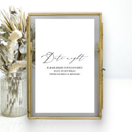 Póster Elegnat Bridal Shower Date Night Jar Rótulo