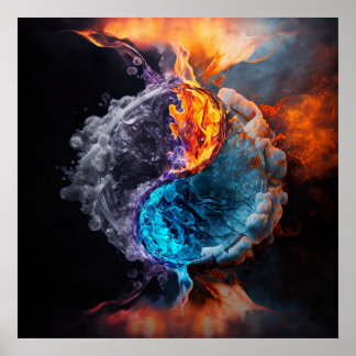 Póster Elemental Yin Yang