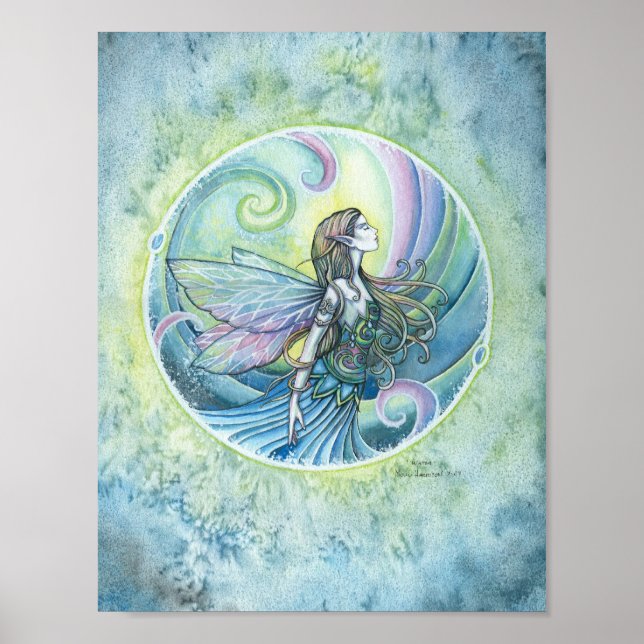Póster Elemento de agua Poster de hadas por Molly Harriso (Frente)