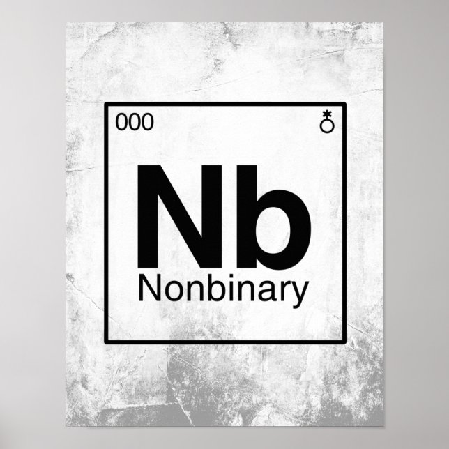 Póster Elemento NB - Tabla Periódica No Binaria (Frente)