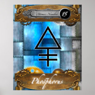 Póster Elemento periódico Fósforo Atómico #15 Poster
