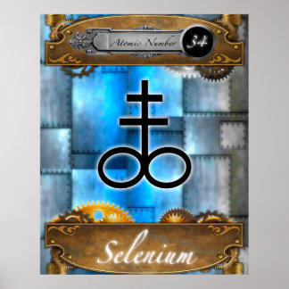 Póster Elemento periódico Selenium Número atómico #34 Pos