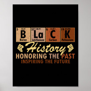 Póster Elemento primo negro Mes de la historia negra T pe