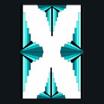 Póster Elementos Art Deco en verde verde azulado<br><div class="desc">Un estilo Art Deco clásico creado en verde verde azulado. El estilo art decó se popularizó durante los años 20 y 30.</div>