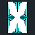 Póster Elementos Art Deco en verde verde azulado<br><div class="desc">Un estilo Art Deco clásico creado en verde verde azulado. El estilo art decó se popularizó durante los años 20 y 30.</div>