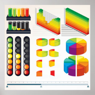 Póster Elementos de infografía y visualización de datos