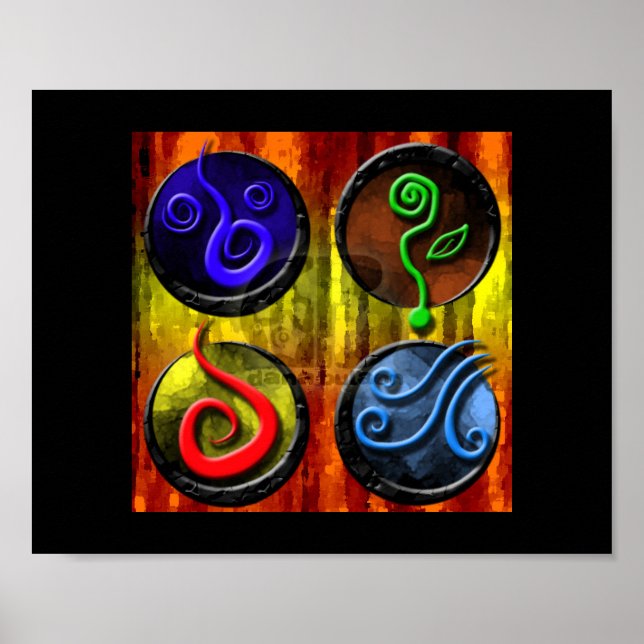 Póster Elementos Del Poster Mágico (Frente)