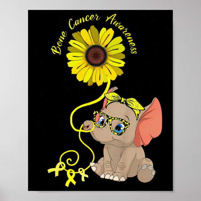 Póster Elephant Brain Aneurysm Awareness Burgunbon (Frente)