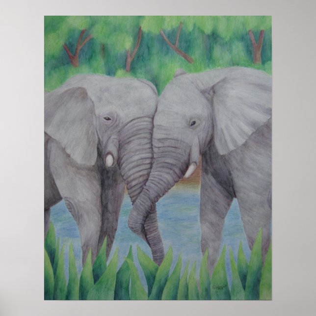 Póster Elephant Couple Poster (Frente)