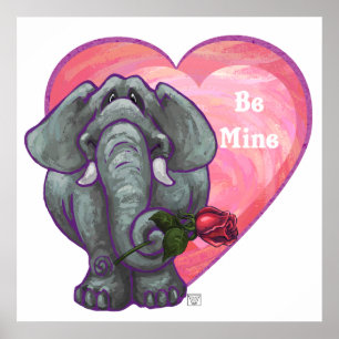 Póster Elephant El día de San Valentín