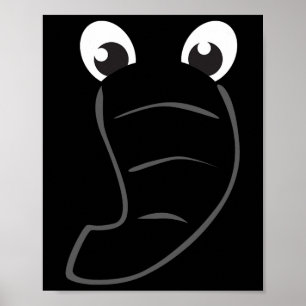 Póster Elephant Face Cute Kids Costueen Animal G