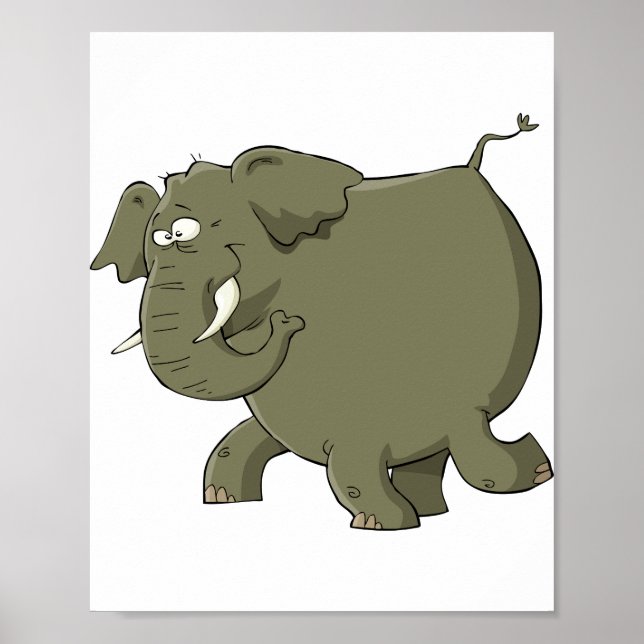 Póster Elephant Gray Animal personalizado (Frente)