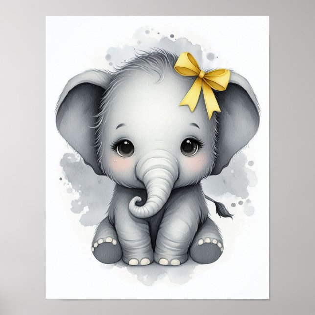 Póster Elephant Jungle Nursery Wall Art (Frente)