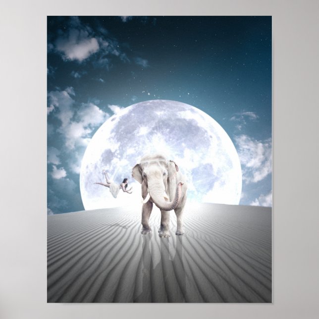 Póster Elephant Moon Fantasy Chica Poster (Frente)