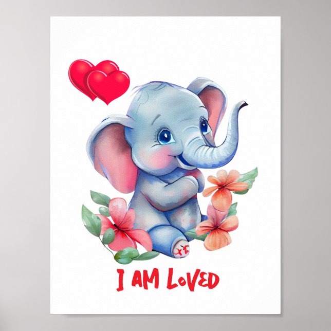 Póster Elephant Nursery Art (Frente)