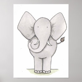 Póster Elephant Nursery Art