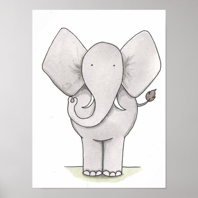 Póster Elephant Nursery Art (Frente)