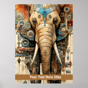 Póster Elephant Steampunk