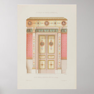 Póster Elevación de la puerta del Salón Empire de Desaint
