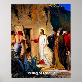 Póster Elevación de Lázaro, Carl Bloch,