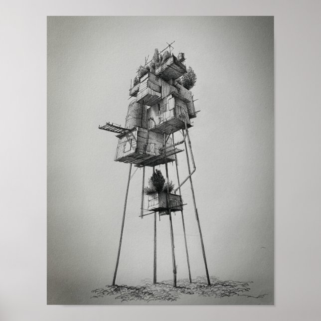 Póster Elevación de los futuros inciertos (Frente)