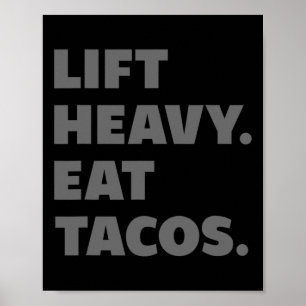 Póster Elevación del peso de los tacos de los tacos pesad