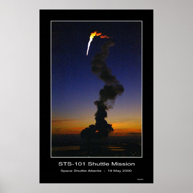 Póster Elevación del transbordador espacial Atlantis - 19 (Frente)