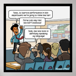 Póster Elevar al Poster gracioso del bar