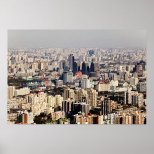 Póster Elevated Beijing Cityscape
