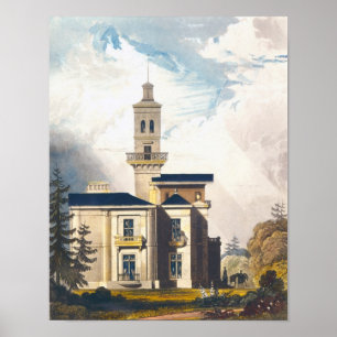 Póster Elevation of an Italian Villa or Hunting Lodge
