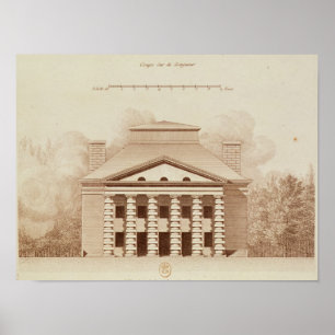 Póster Elevation of house of director of the salt