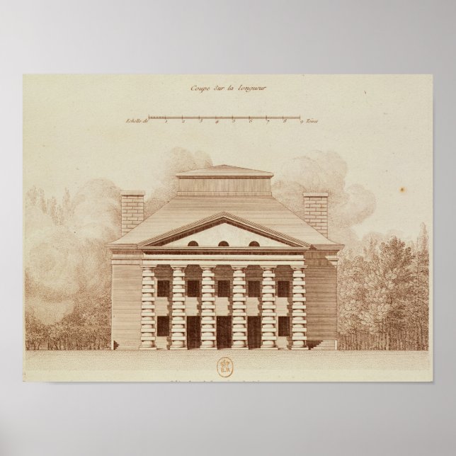 Póster Elevation of house of director of the salt (Frente)