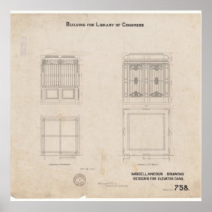 Póster Elevator Cab Print