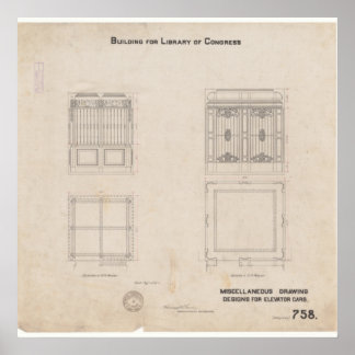 Póster Elevator Cab Print