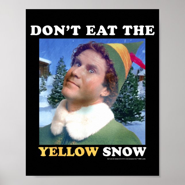 Póster Elf Don't Eat The Yellow Snow  (Frente)