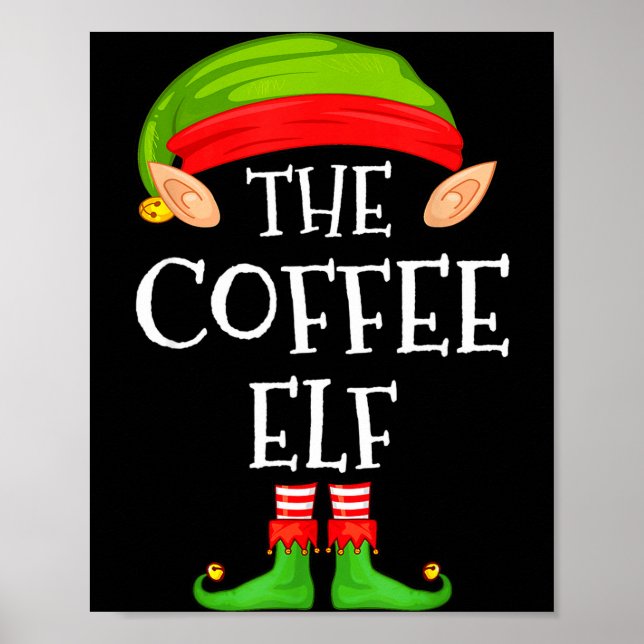 Póster Elf Family Christmas Coffee Elf Sweater Matching C (Frente)