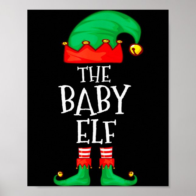 Póster Elf Family Christmas Funny The Baby Elf Sweater Bo (Frente)